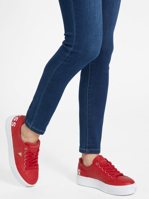 Varsity Low Top Guess Rouge Moyen