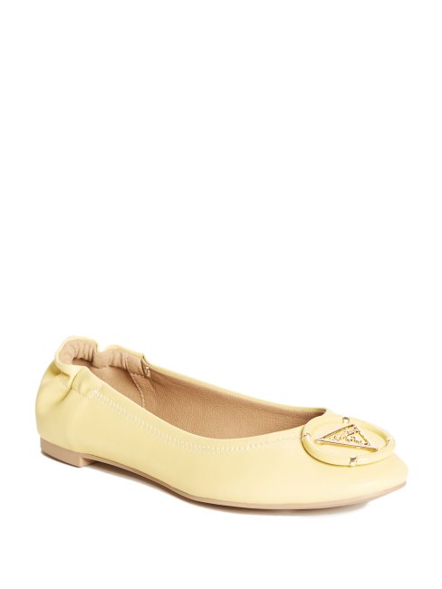 Guess Ballerines Jaunes à Logo Senna