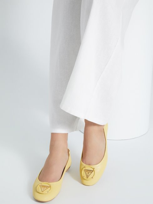 Guess Ballerines Jaunes à Logo Senna