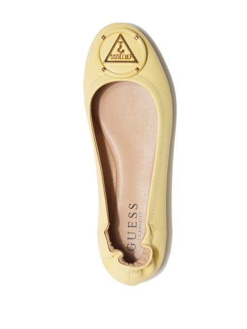 Guess Ballerines Jaunes à Logo Senna