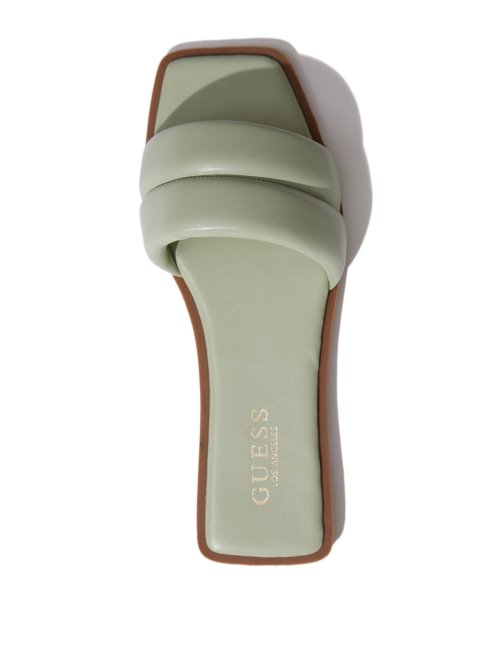Guess Corinne Slide Sandales Vertes
