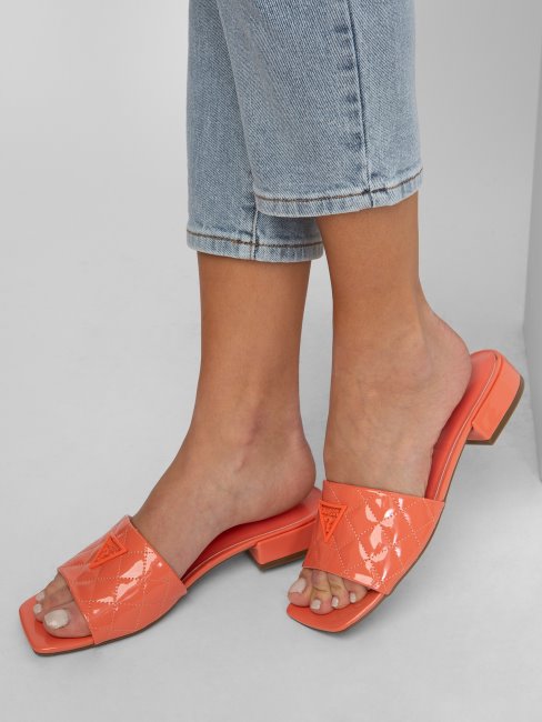 Talia Triangle Logo Talon Diapositives Ouvert Violet Deviner