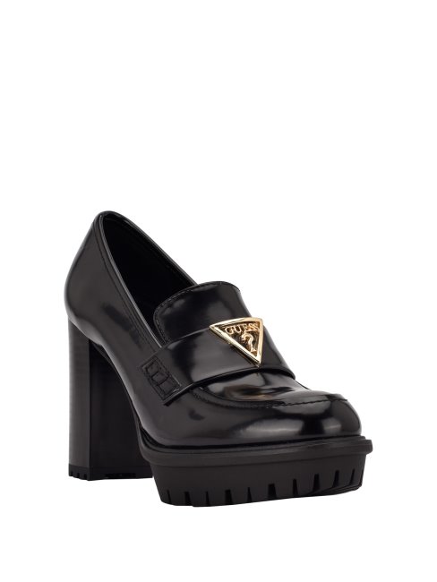 Embers Chunky Mocassins Noir1 Guess