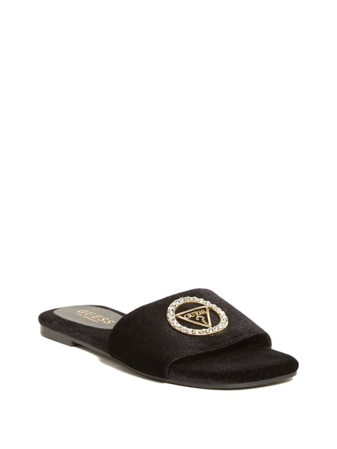 Claquette Juliette Velours Guess Noir
