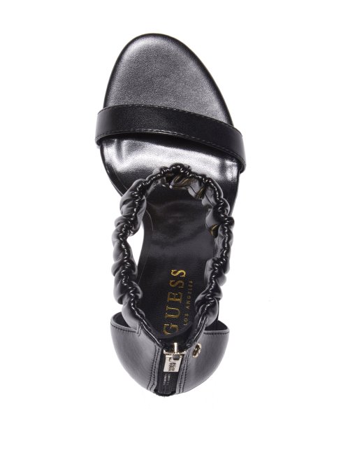 Escarpins Noirs1 Guess Nowel Froncés à La Cheville