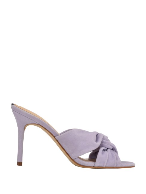 Guess Daiva Mules à Talons Noués Violet Moyen