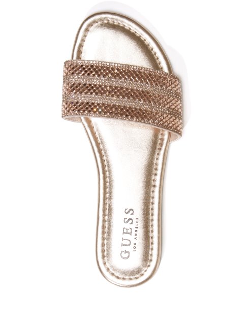 Bryor Slide Sandales Guess Rose Multi Tissu