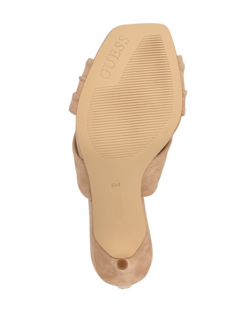 Mules à Talons Nouées Daïva Naturel Clair