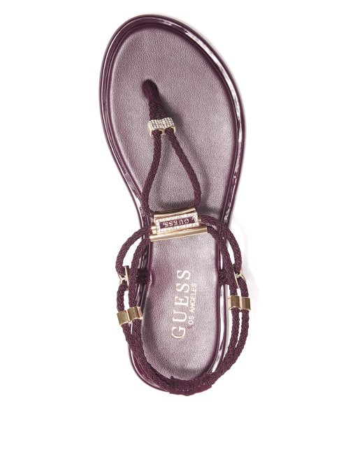 Guess Wine Coins - Sandales à Mariée En T Extensibles