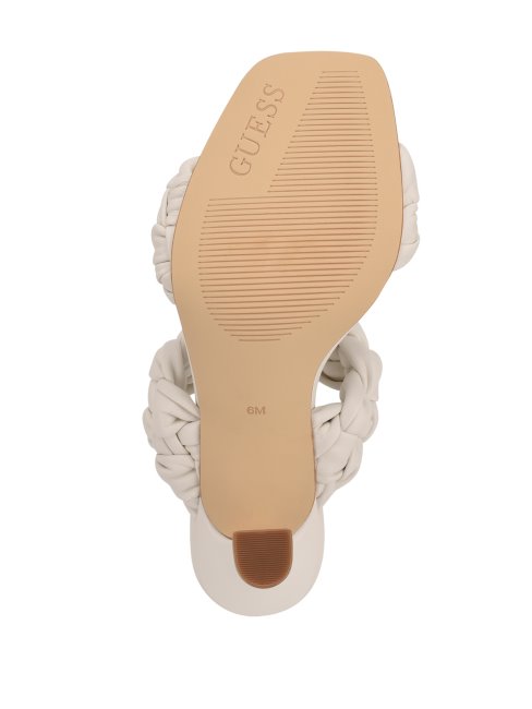 Harlie Mules à Talons Tressées Guess Blanc