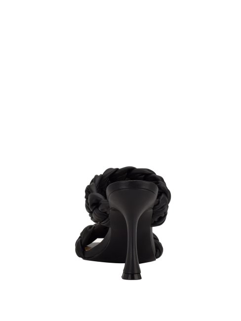 Guess Mules Harlie Noires à Talons Tressés