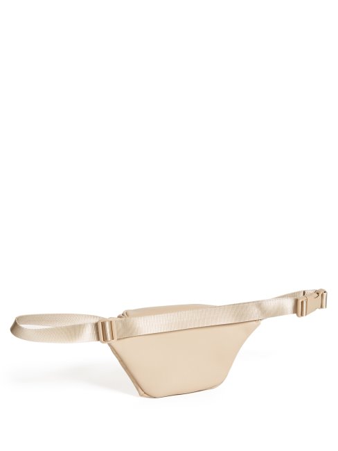 Sac Banane à Logo En Similicuir Beige Guess