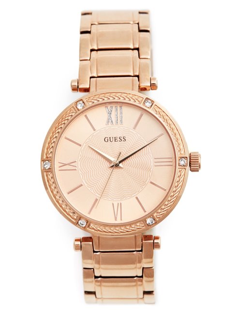 Montre Analogique Couleur Ou Rose Sans Couleur Guess