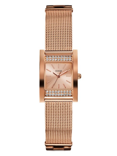 Montre Analogique En Maille Dorée Rose Guess No Color