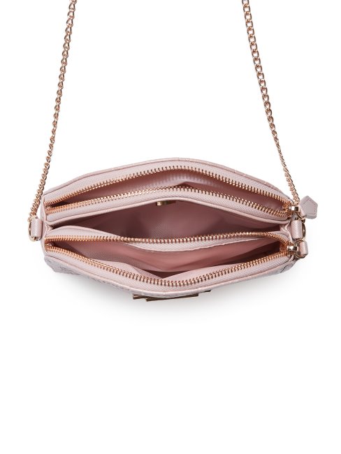 Guess Blush Sophie Sac à Bandoulière Double Zip
