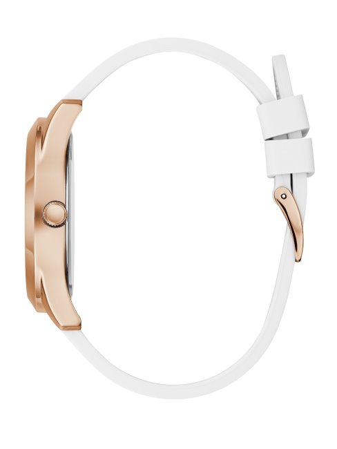 Pas De Couleur Blanc Silicone Strass Montre Analogique Suppose