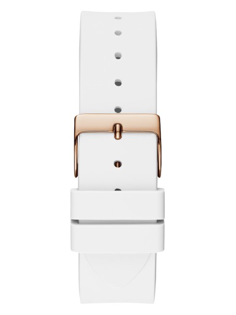 Pas De Couleur Blanc Silicone Strass Montre Analogique Suppose