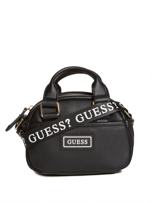 Mini Cartable En Similicuir Logo Guess Noir