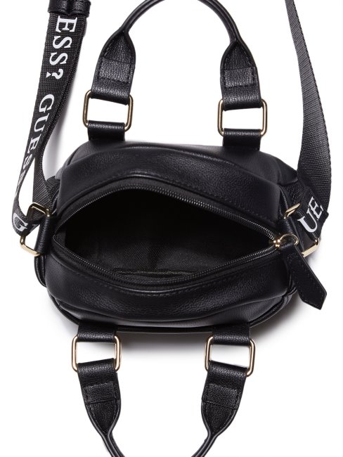 Mini Cartable En Similicuir Logo Guess Noir