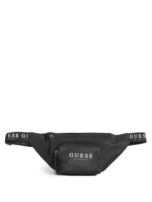 Guess Sac Banane Noir à Bande Logo