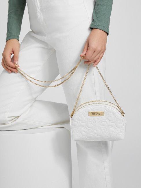 Sac Bandoulière Double Zip Sophie Blanc Guess