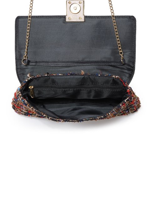 Sac à Bandoulière Noir Multi Guess Sophie Clutch