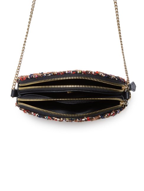 Sophie Double Zip Crossbody Noir Multi Guess