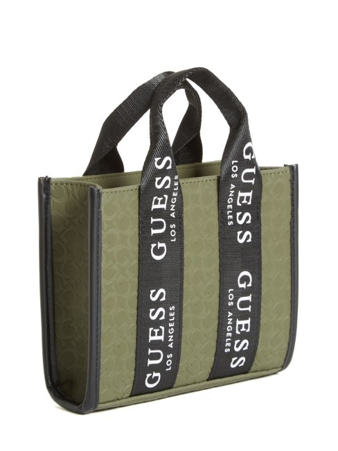 Mini Sac Fourre-tout à Bandoulière Et Bande à Logo Guess Olive