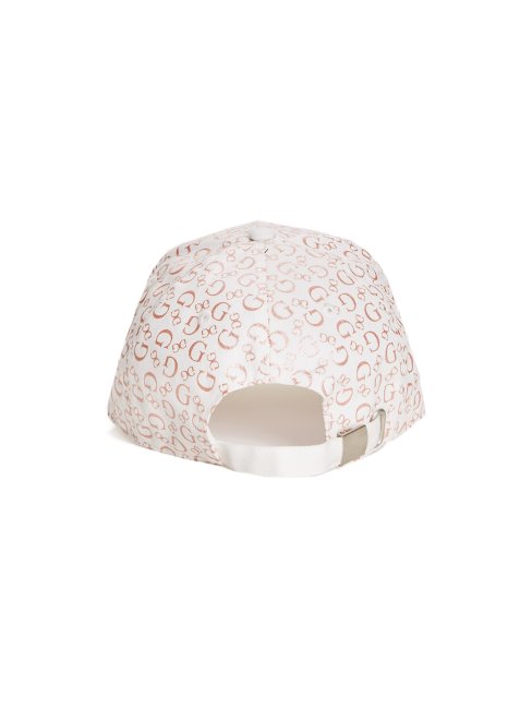 Casquette De Baseball Blanche à Logo Métallisé Et Logos Guess