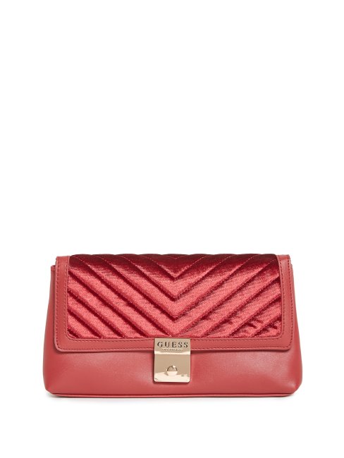 Sac Besace Sophie Clutch Guess Rouge