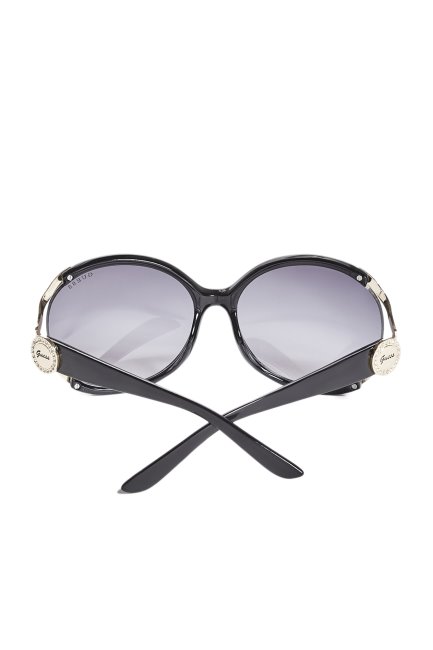 Lunettes De Soleil En Plastique Avec Logo Script Argenté Guess