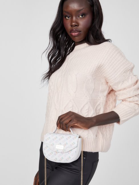 Arc-en-ciel Nora Mini Sac à Bandoulière à Poignée Supérieure Guess