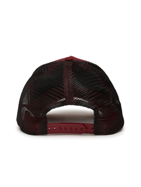 Casquette Trucker En Caoutchouc Bordeaux Logo Cercle Guess
