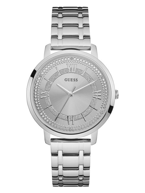 Montre Analogique Sans Couleur Argentée Deviner