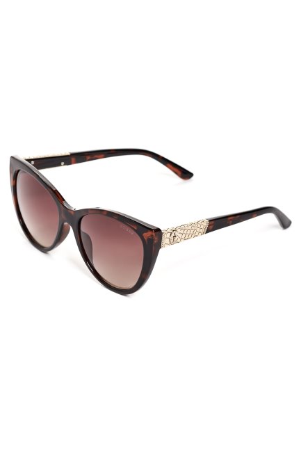 Guess Lunettes De Soleil Yeux De Chat En Plastique Marron