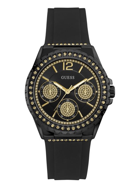 Montre Multifonction Noir Et Cristal Guess No Color