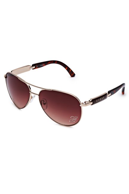 Guess Lunettes De Soleil Aviateur Classiques Ou