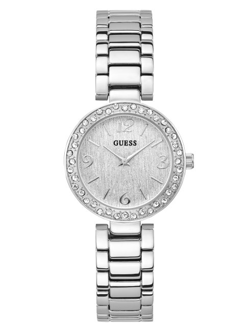 Montre Analogique Argentée Sans Strass Couleur Guess