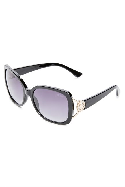 Lunettes De Soleil Logo Guess Noires