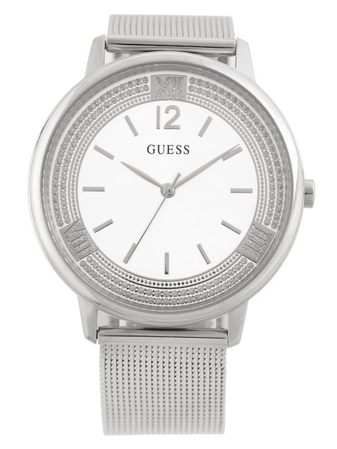 Montre Analogique En Maille Argentée Pas De Choix De Couleur