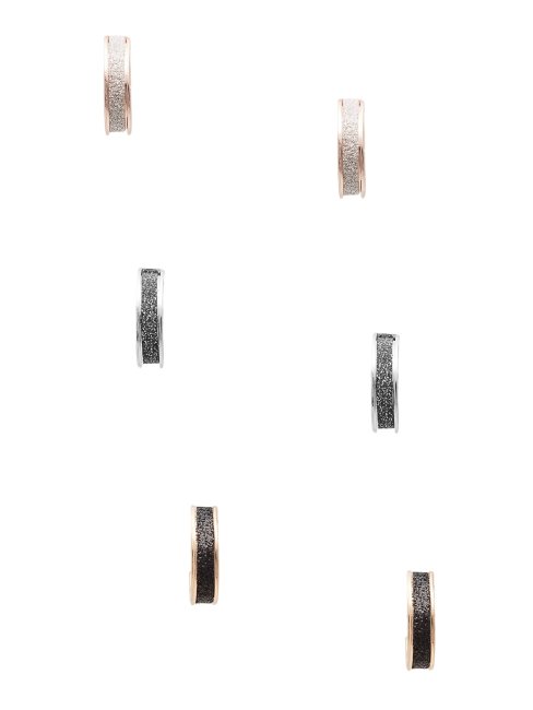 Guess Multi Ensemble De Boucles D'oreilles Créoles Scintillantes Multicolores