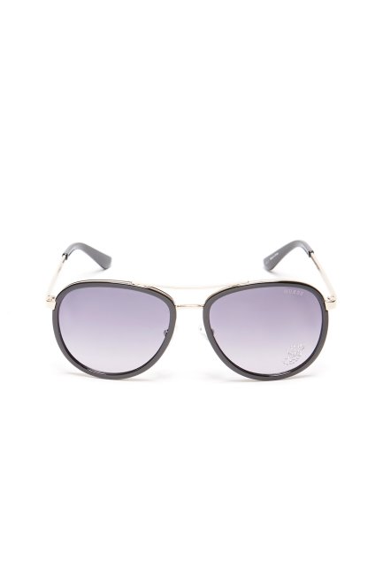 Lunettes De Soleil Aviator G Guess Noires à Strass