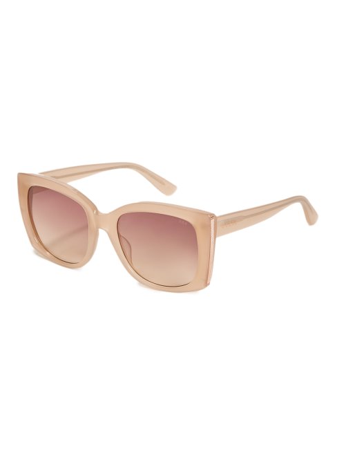 Lunettes De Soleil Papillon Oversize En Plastique Blush Guess
