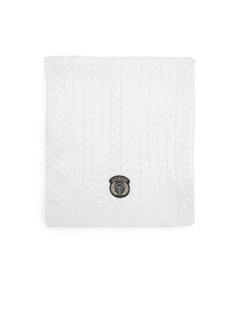 écharpe Logo Collegiate Guess Blanc