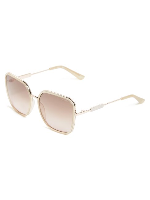 Guess Lunettes De Soleil Carrées En Métal Multi