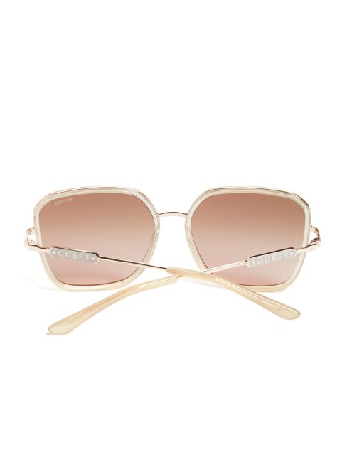 Guess Lunettes De Soleil Carrées En Métal Multi