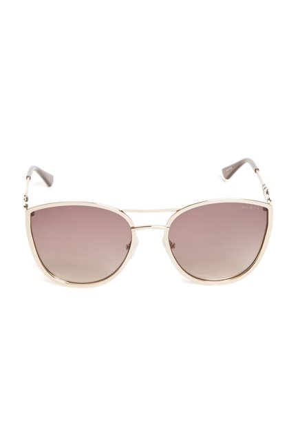 Lunettes De Soleil Yeux De Chat En Métal Doré Rose Guess