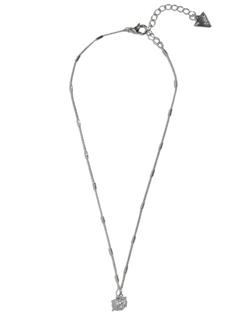 Guess Collier Pendentif Zircone Cubique Argent