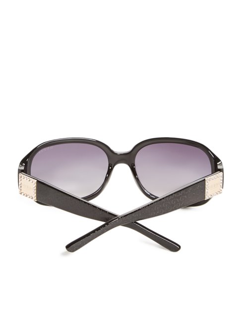 Lunettes De Soleil Plastique Logo Argent Guess