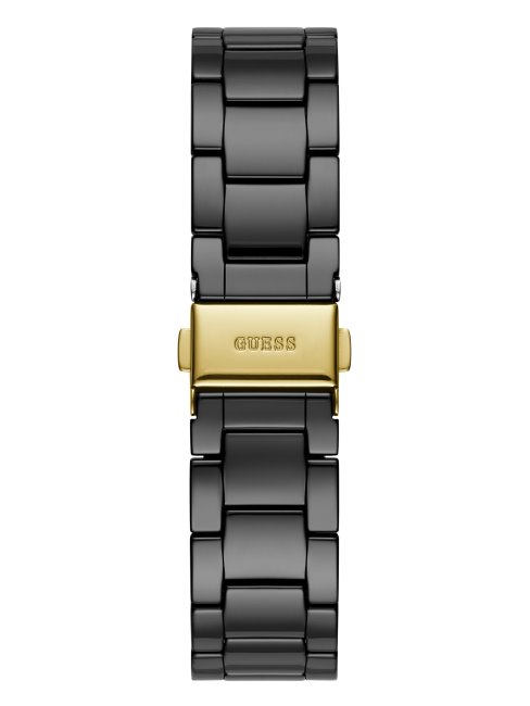 Montre Multifonction En Céramique Noire Et Dorée Multi Guess